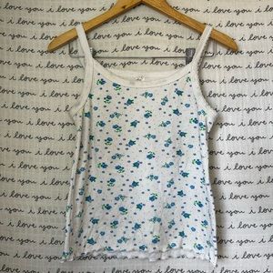 Big Kids Large or Women’s Small Floral Undershirt